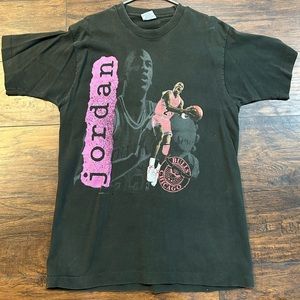 Michael Jordan Chicago Bulls Faded Black Vintage T-Shirt